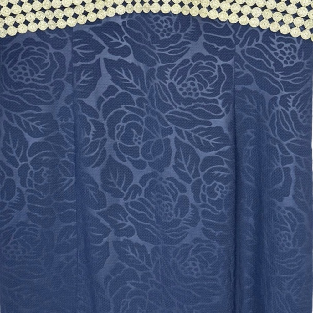 Pappagallo The Mandy Dress Navy and Gold Size 12 NWT - Picture 6 of 8